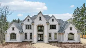 Rangeline custom home exterior by Kingfogl Construction