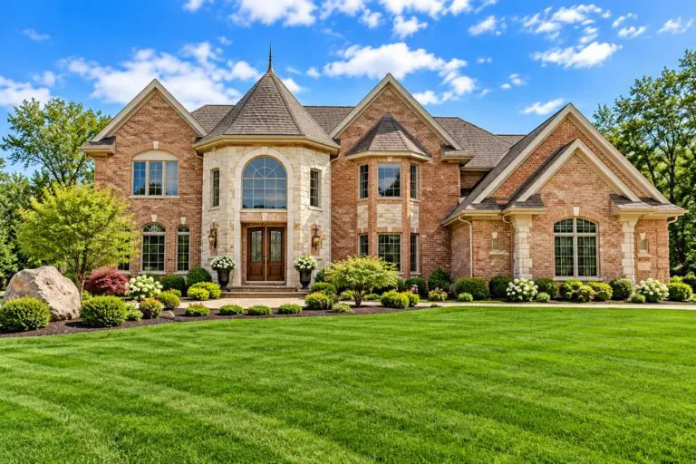 Benington custom home in Brookfield by Kingfogl – front elevation