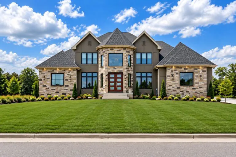 Turnberry custom home in New Berlin by Kingfogl – front elevation