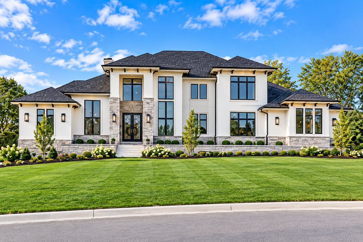Carlisle custom home in Brookfield by Kingfogl – front elevation