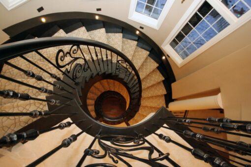 Haven spiral staircase viewed from above