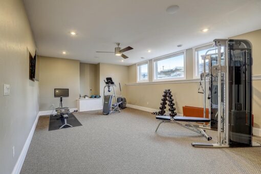 Wildwood lower-level exercise area