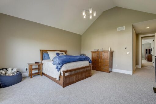 Wildwood bedroom with vaulted ceiling