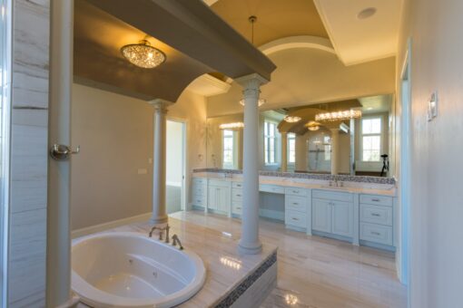 Callista primary bath with tub and long vanity