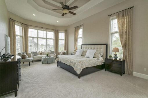 Bradon primary bedroom with bay windows