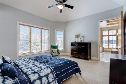 Ridgeview bedroom with large windows