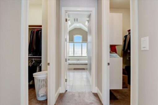 Ridgeview primary bath with walk-in closets