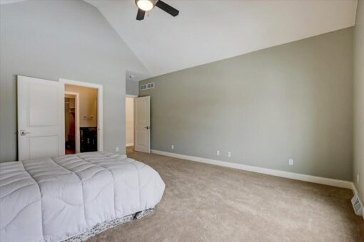 Ridgeview bedroom with vaulted ceiling