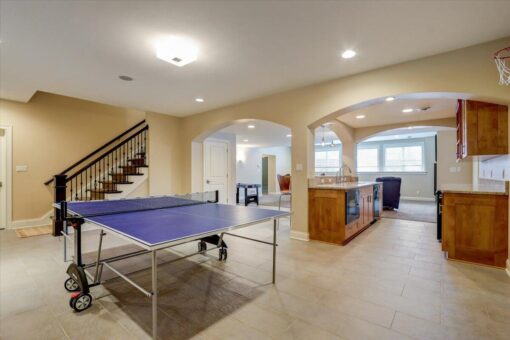 Ridgeview lower-level game room and bar