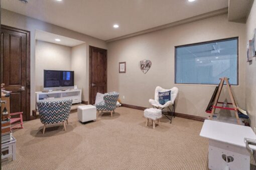 Bradon lower-level family room with sitting area