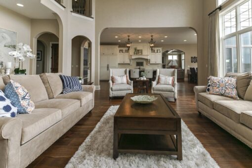 Bradon great room with arched openings