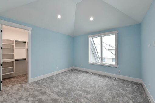 Hawks Ridge bedroom with light blue walls