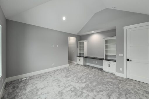 Hawks Ridge bedroom with built-in desk