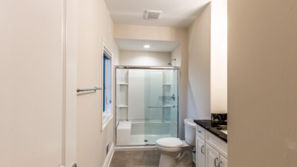 Davidson bathroom with glass shower