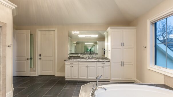 Davidson primary bath vanity with linen cabinet