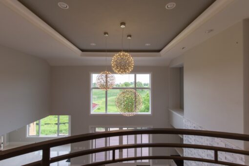 Ravenna loft with tray ceiling and chandelier