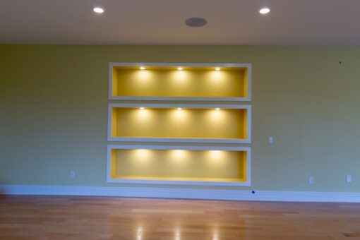 Ravenna lit built-in display niches