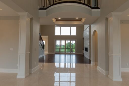 Ravenna two-story foyer with balcony and window wall