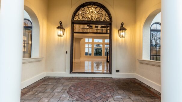 Davidson arched iron and glass entry doors