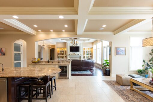 Summerhill kitchen open to the family room