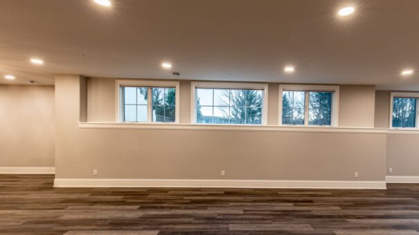 Davidson lower-level room with windows
