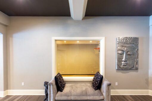 Summerhill lower-level niche with bench seating