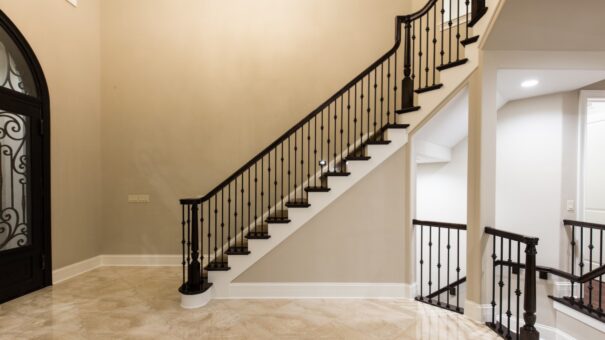 Bella Haven staircase with iron railing