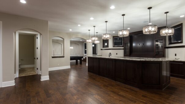 Bella Haven lower-level bar and game room