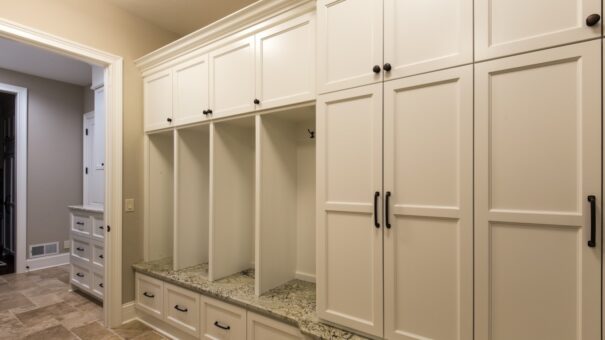 Bella Haven mudroom lockers with bench