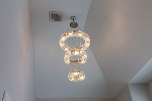 Birchwood tiered crystal ring chandelier