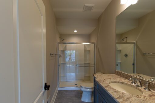 Rivendell bathroom with glass shower