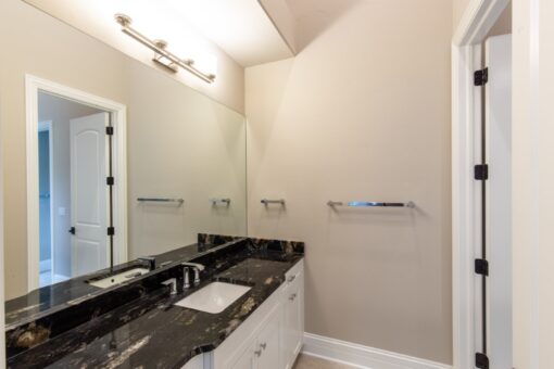 Shire bathroom vanity with black granite