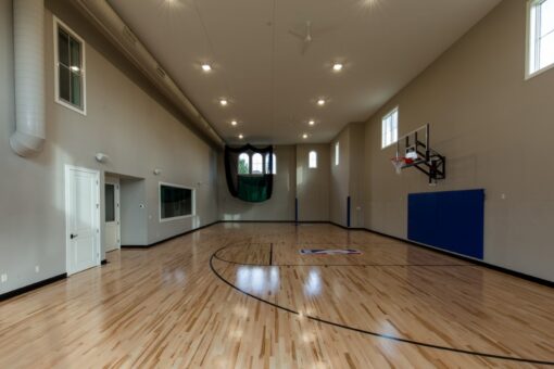 Grand Haven indoor basketball court with high ceilings