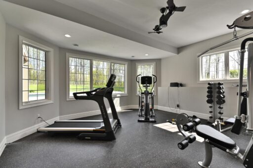 Woodland lower-level exercise room