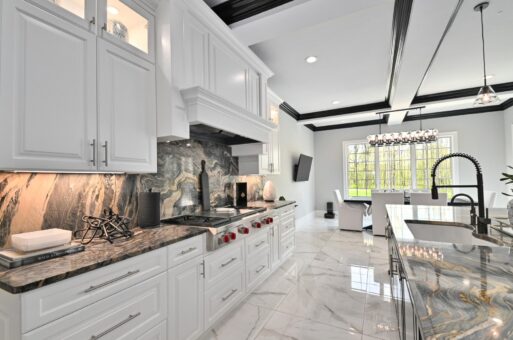Woodland white kitchen with professional range