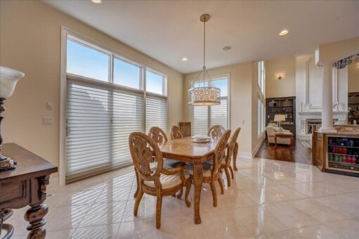Edington breakfast nook with dining table and windows