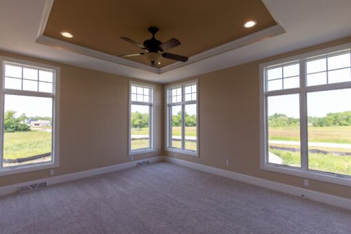 Stone Creek bedroom with tray ceiling