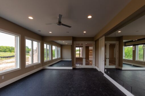 Stone Creek lower-level room with walk-out windows