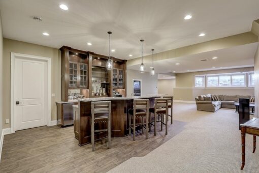 Wildwood lower-level bar with seating