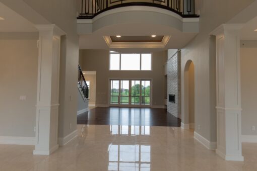 Ravenna two-story foyer with balcony and window wall