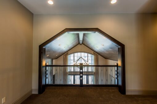 Compton loft balcony with arched opening