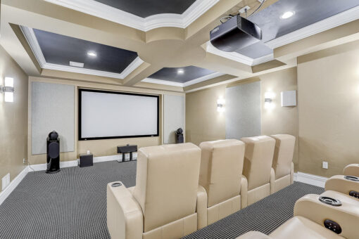 Wildwood lower-level home theater with recliners