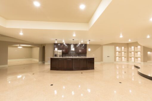 Callista lower-level bar and open entertaining space
