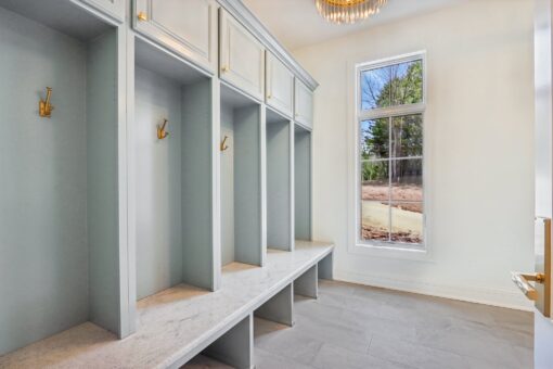 Rangeline mudroom with built-in lockers
