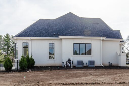 Settlers Circle rear elevation with white exterior