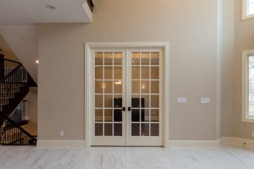 Woodview French doors to the office