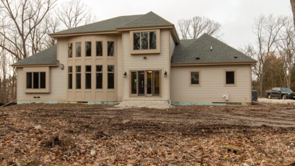 Woodview rear elevation with tall windows