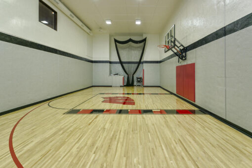 Bradon lower-level indoor basketball court