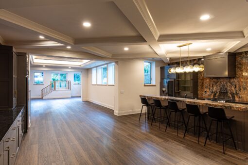 Carlisle lower-level bar and entertaining space