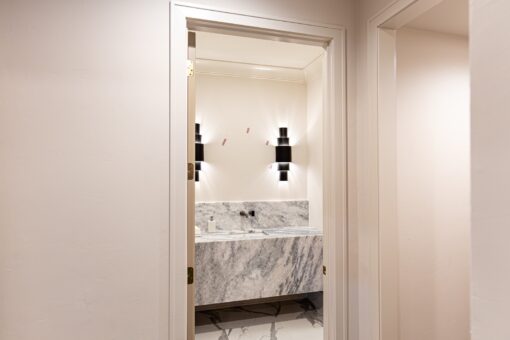 Carlisle bathroom with marble vanity